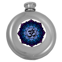 Ohm Lotus 01 Hip Flask (round) by oddzodd