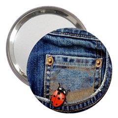 Blue Jean Lady Bug 3  Handbag Mirror by TheWowFactor