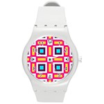 Cute Pretty Elegant Pattern Plastic Sport Watch (Medium) Front