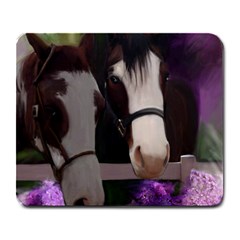 Two Horses Large Mouse Pad (rectangle) by JulianneOsoske