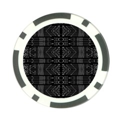 Black And White Tribal  Poker Chip by dflcprints