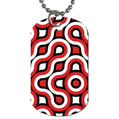 Waves And Circles Dog Tag (one Side) by LalyLauraFLM