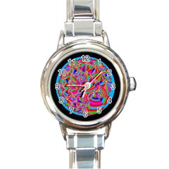 Magical Trance Round Italian Charm Watch by icarusismartdesigns