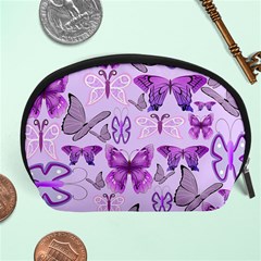 Purple Awareness Butterflies Accessory Pouch (large) by FunWithFibro