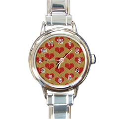 Sparkle Heart  Round Italian Charm Watch by Kathrinlegg