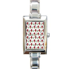 Mushrooms Rectangular Italian Charm Watch by Kathrinlegg