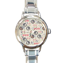 Love Birds Round Italian Charm Watch by Kathrinlegg