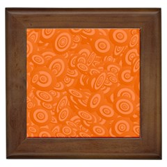 Orange Abstract 45s Framed Ceramic Tile by StuffOrSomething