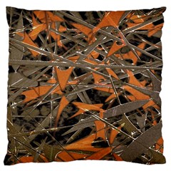 Intricate Abstract Print Large Cushion Case (two Sided)  by dflcprints