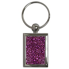 Cheetah Bling Abstract Pattern  Key Chain (rectangle) by OCDesignss