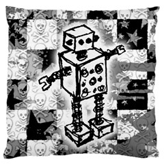 Sketched Robot Large Cushion Case (single Sided)  by ArtistRoseanneJones