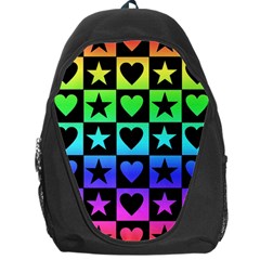 Rainbow Stars And Hearts Backpack Bag by ArtistRoseanneJones