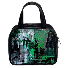 Green Urban Graffiti Classic Handbag (two Sides) by ArtistRoseanneJones