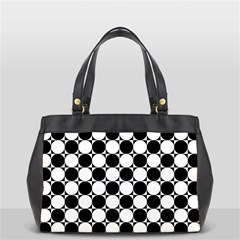 Black And White Polka Dots Oversize Office Handbag (two Sides) by ElenaIndolfiStyle