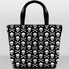 Skull And Crossbones Pattern Bucket Handbag by ArtistRoseanneJones