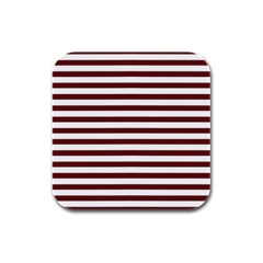 Marsala Stripes Drink Coasters 4 Pack (square) by ElenaIndolfiStyle