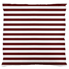 Marsala Stripes Large Cushion Case (single Sided)  by ElenaIndolfiStyle