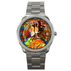 Robot Connection Sport Metal Watch by icarusismartdesigns