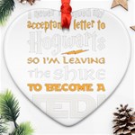 Howarts Letter Heart Ornament (Two Sides) Back