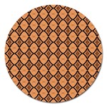 Faux Animal Print Pattern Magnet 5  (Round) Front