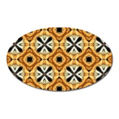 Faux Animal Print Pattern Oval Magnet by GardenOfOphir