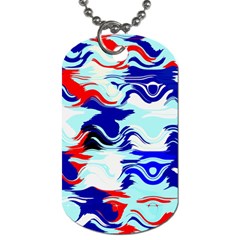 Wavy Chaos Dog Tag (one Side) by LalyLauraFLM