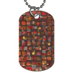 Floating Squares Dog Tag (one Side) by LalyLauraFLM