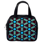 Stripes and hexagon pattern Classic Handbag (Two Sides) Back