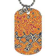 Red Blue Yellow Chaos Dog Tag (one Side) by LalyLauraFLM