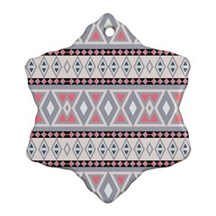 Fancy Tribal Border Pattern Soft Ornament (snowflake)  by ImpressiveMoments