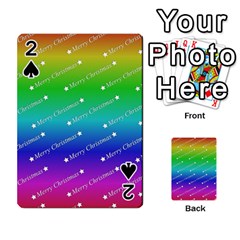 Merry Christmas,text,rainbow Playing Cards 54 Designs  by ImpressiveMoments