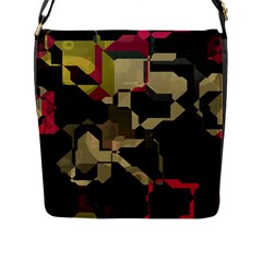 Techno Puzzle Flap Closure Messenger Bag (l) by LalyLauraFLM