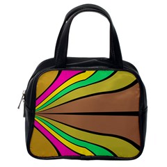 Symmetric Waves Classic Handbag (one Side) by LalyLauraFLM