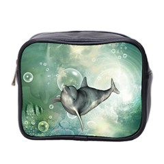 Funny Dswimming Dolphin Mini Toiletries Bag 2-side by FantasyWorld7