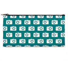 Modern Chic Vector Camera Illustration Pattern Pencil Cases by GardenOfOphir