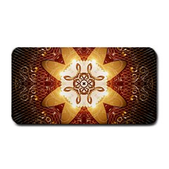 Elegant, Decorative Kaleidoskop In Gold And Red Medium Bar Mats by FantasyWorld7