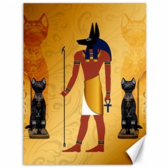 Anubis, Ancient Egyptian God Of The Dead Rituals  Canvas 36  X 48   by FantasyWorld7