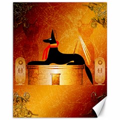 Anubis, Ancient Egyptian God Of The Dead Rituals  Canvas 11  X 14   by FantasyWorld7