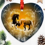 Wonderful Horses Heart Ornament (2 Sides) Front