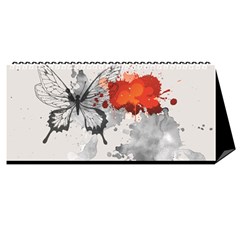 2025 Search Red Desktop Calendar 11  X 5  by walala