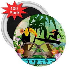 Surfing 3  Magnets (100 Pack) by FantasyWorld7