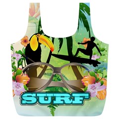 Surfing Full Print Recycle Bags (l)  by FantasyWorld7