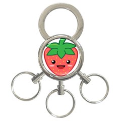 Kawaii Strawberry 3-ring Key Chains by KawaiiKawaii