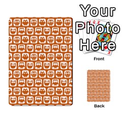 Orange And White Owl Pattern Multi-purpose Cards (rectangle)  by GardenOfOphir