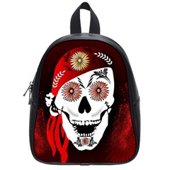 Funny Happy Skull School Bags (small)  by FantasyWorld7