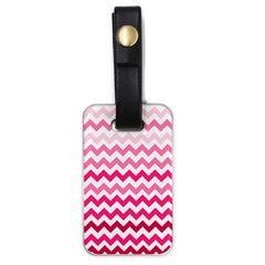 Pink Gradient Chevron Large Luggage Tags (one Side)  by CraftyLittleNodes