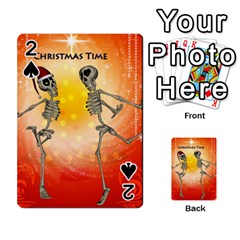 Dancing For Christmas, Funny Skeletons Playing Cards 54 Designs  by FantasyWorld7