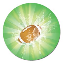 American Football  Magnet 5  (round) by FantasyWorld7