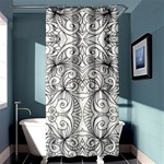 Drawing Floral Doodle 1 Shower Curtain 36  x 72  (Stall)  Curtain(36 X72 ) - 33.26 x66.24  Curtain(36 X72 )