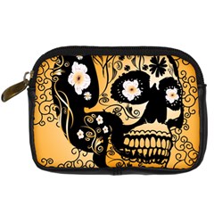 Sugar Skull In Black And Yellow Digital Camera Cases by FantasyWorld7